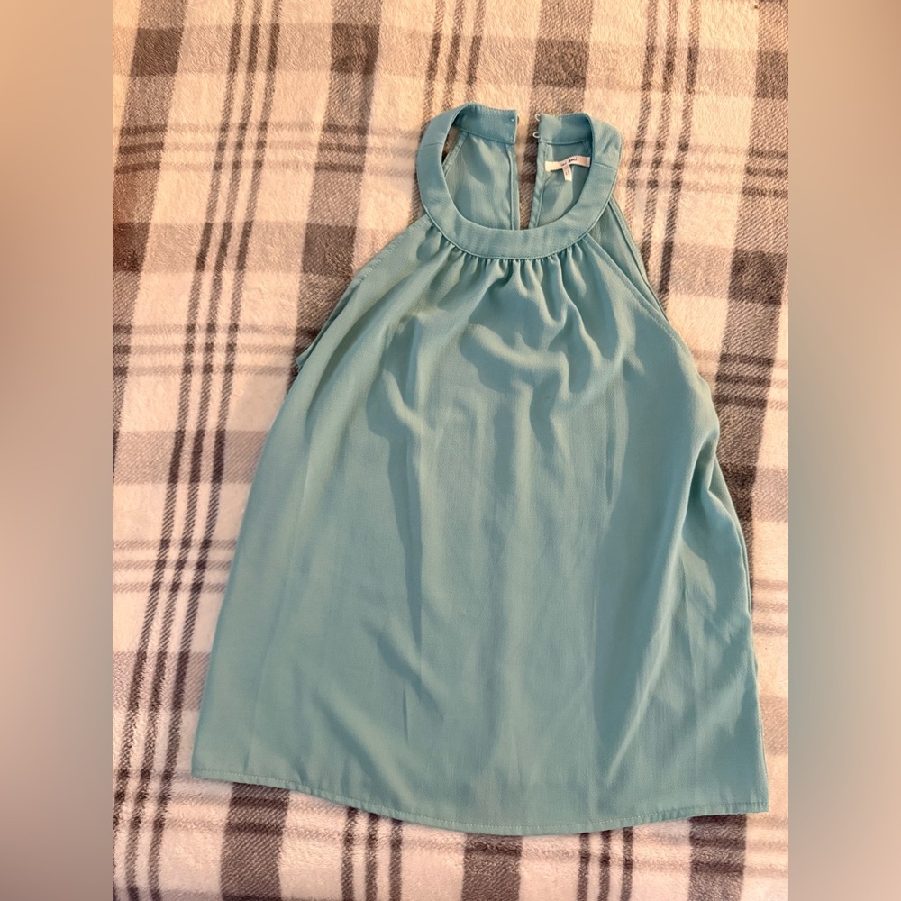 Mi Amour Mint/Seafoam Green Halter Neck Blouse Size S – Elegant Sleeveless Top